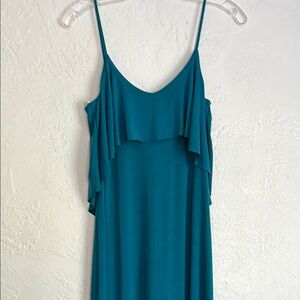 Tart Collections NWT Teal Spaghetti Strap Slip Maxi Dress